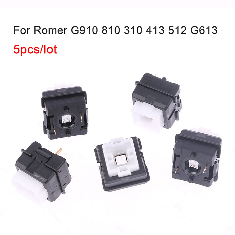 Romer-g التبديل للوحة المفاتيح الميكانيكية ، تغيير رمح الأسود ، ل g910 ، g810 ، g310 ، g413 ، g512 ، g613 ، 5 قطعة/المجموعة