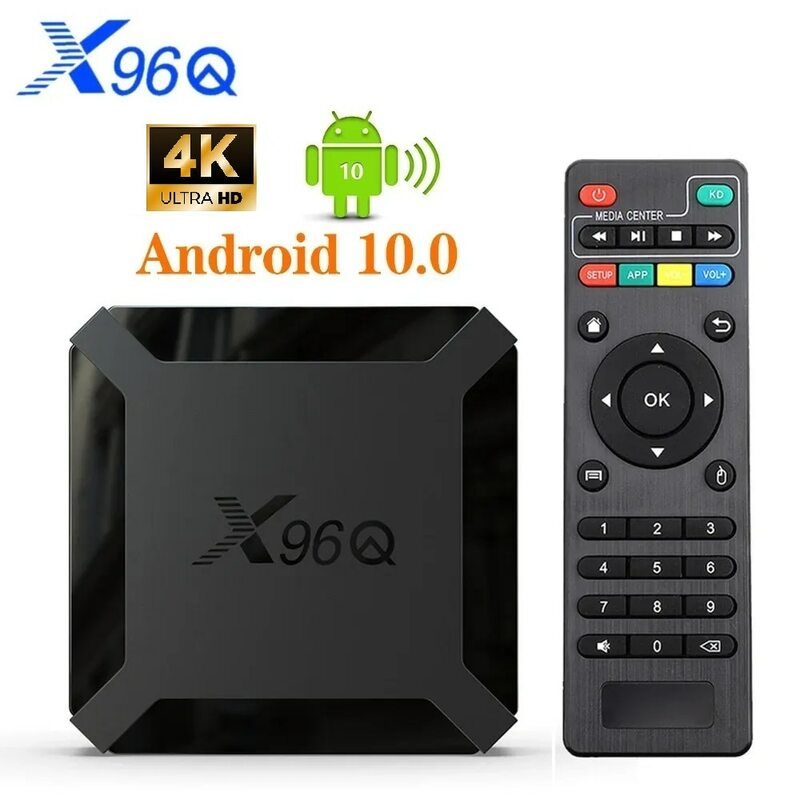 X96Q 2GB 16GB أندرويد 10.0 صندوق التلفزيون Allwinner H313 رباعية النواة 4K 2.4G واي فاي مشغل جوجل يوتيوب X96 1GB 8GB مجموعة صندوق