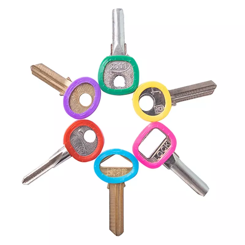 10 ألوان مفتاح يغطي للمنزل مفاتيح الجوف متعدد الألوان المطاط مفتاح سلسلة اكسسوارات لينة مفتاح قبعات أقفال غطاء توبر كيرينغ