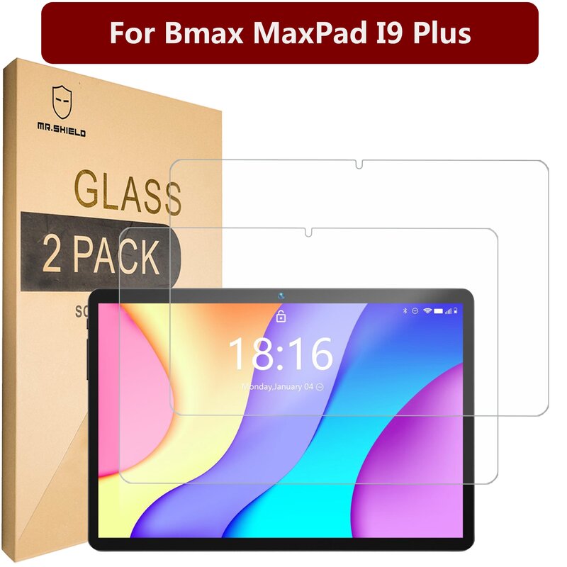 Mr.Shield-حامي الشاشة ل Bmax MaxPad I9 Plus ، الزجاج المقسى ، الزجاج اليابان مع صلابة 9H ، 2 حزمة
