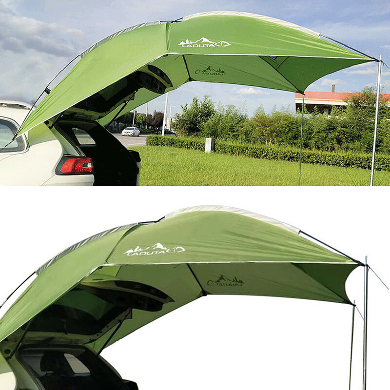 خيمة خلفية محمولة لسيارات الدفع الرباعي ، مظلة سقف السيارة المقاومة للمطر ، خيمة تخييم لسيارات الدفع الرباعي