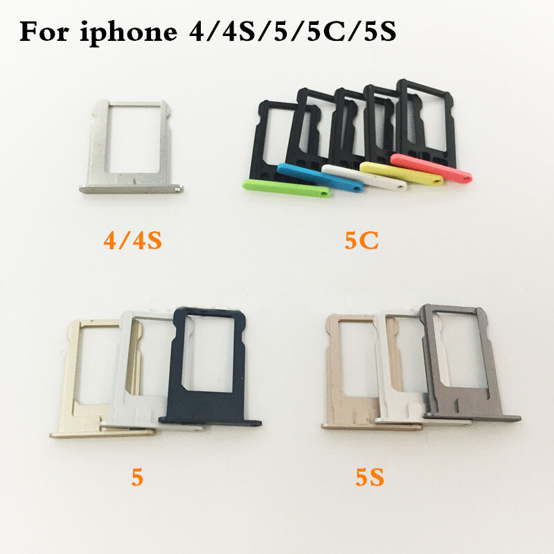 حامل بطاقة Micro Nano SIM لأجهزة iphone 5 S C 5C 5s 5G SE 5SE ، جزء بديل ، حامل بطاقة SIM ، محول ، مقبس Apple