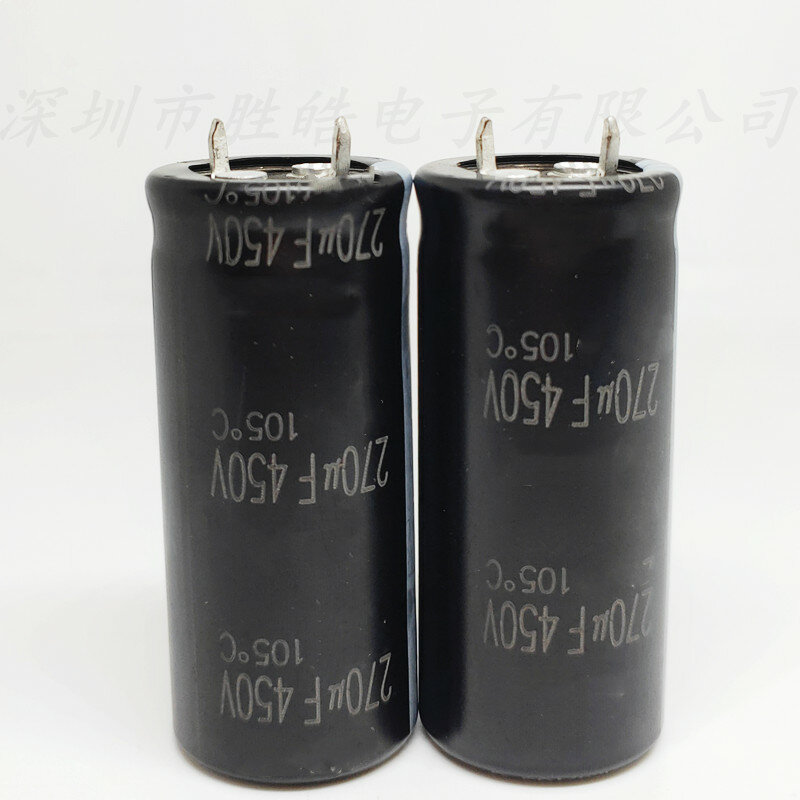 (2 قطعة) 450V270Uf الحجم: 30X30mm 450V270uF مكثفات كهربائية الألومنيوم عالية الجودة