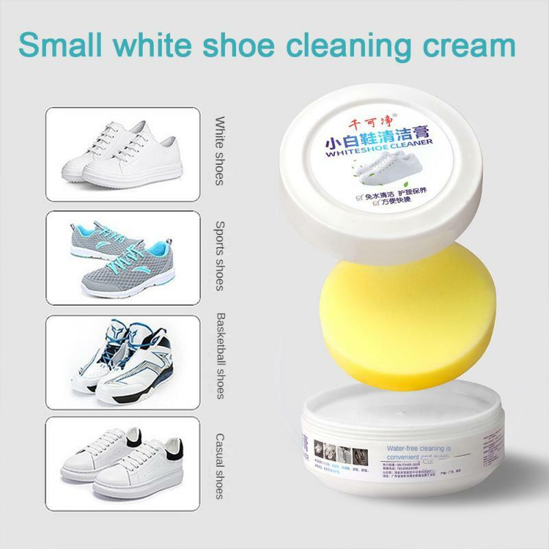 كريم تنظيف أحذية أبيض صغير ، رغوة متعددة الوظائف ، تطهير قوي ، قطعة أثرية تلميع الأحذية المنزلية ، 120g