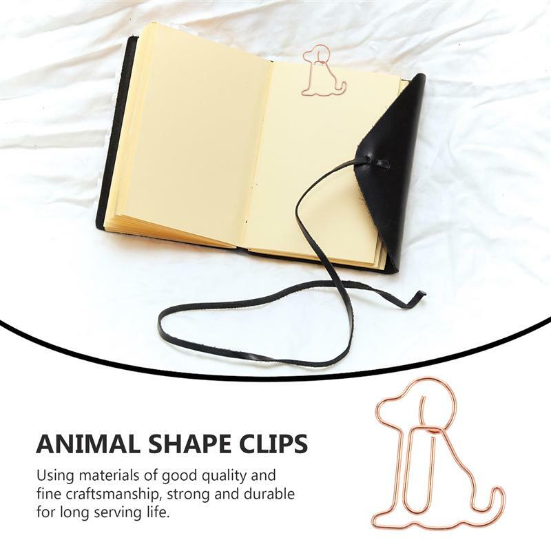 25 قطعة مقاطع المرجعية الإبداعية جميل الكلب على شكل دبابيس ورق اللوازم المكتبية قوية ودائمة للحياة خدمة طويلة.