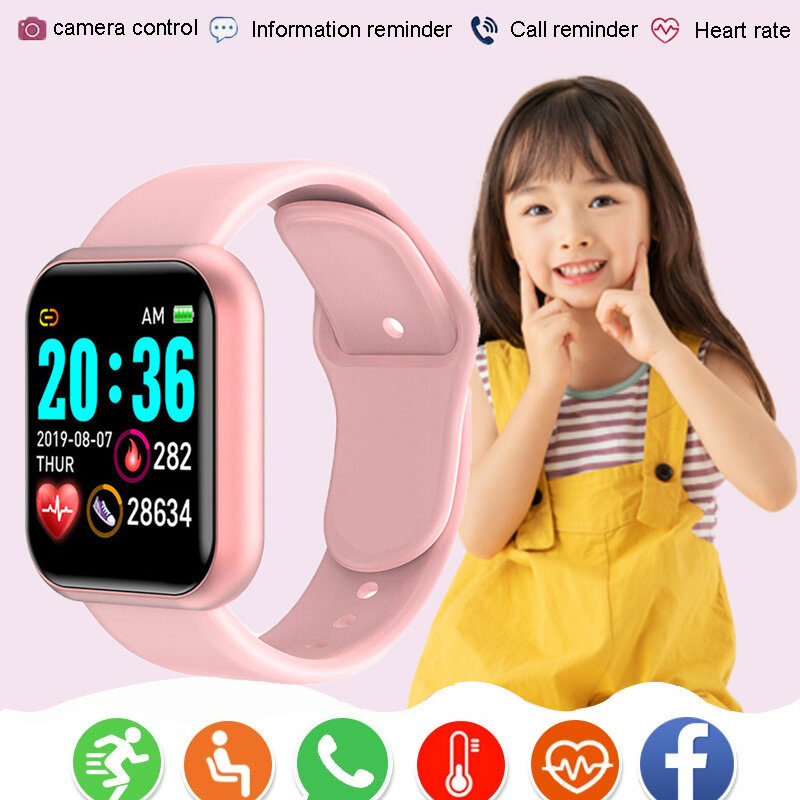 الأطفال ساعة ذكية الاطفال Smartwatch للفتيات الفتيان جهاز تعقب للياقة البدنية ساعة إلكترونية مقاوم للماء الرياضة ساعات الطفل ساعة سيدات