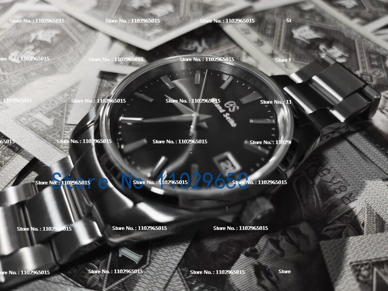 ساعة ياقوت كوارتز مخصصة GS Seiko ، مؤشر طحن بخمسة جوانب ، شريط فولاذية أصلي ، SBGP009 ، جديد ،