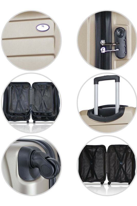 حقيبة سفر من 3 قطع سوداء للجنسين-المقصورة-متوسطة-makup89