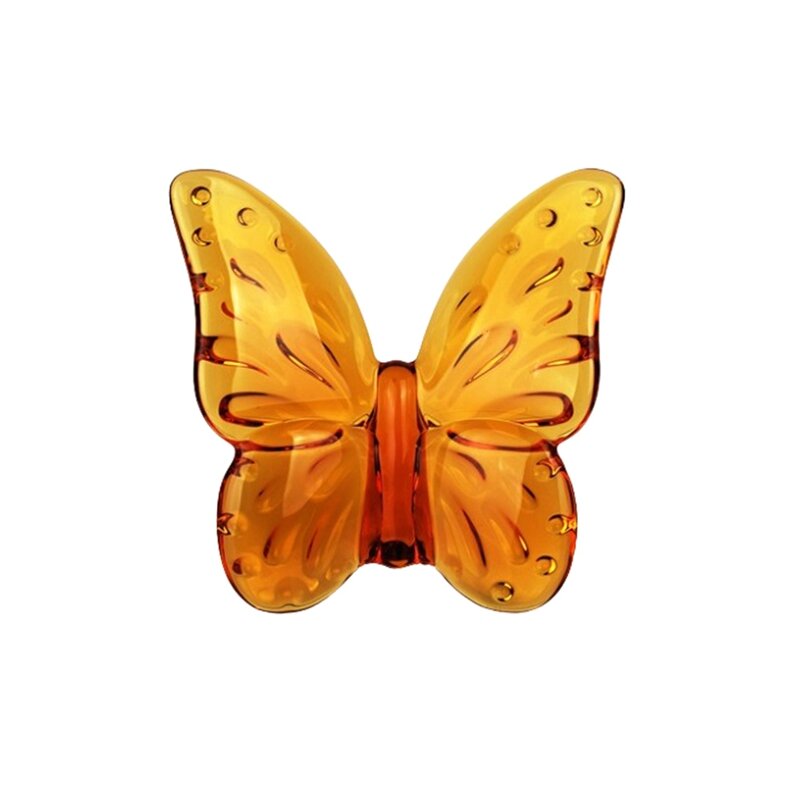 زخارف الفراشة الزجاجية الكريستالية ، حيوية مع زخرفة الألوان الزاهية ، ديكور المنزل ، حرفة الديكور