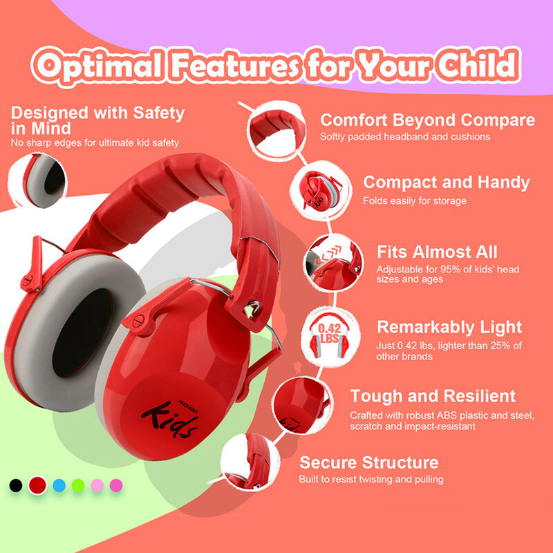 Zohan-غطاء للأذنين قابل للطي مضاد للضوضاء للأطفال ، حماية للأذن ، خالي من الضوضاء ، خالي من الضوضاء ، حماية للأذن ، للتوحد