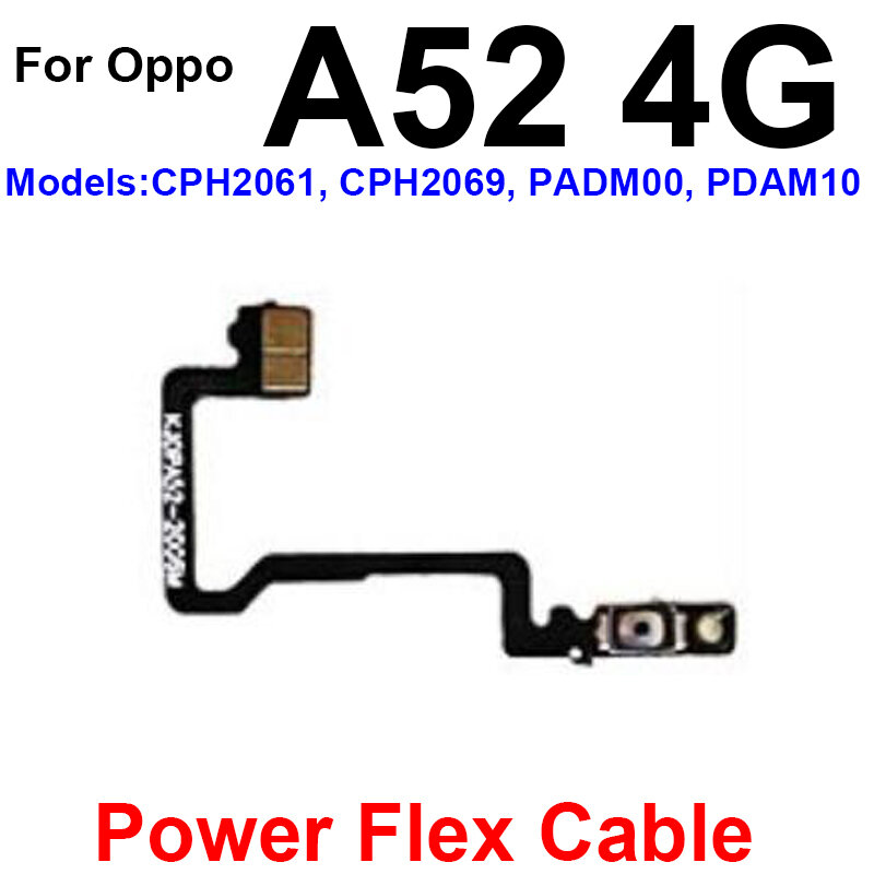 حجم الطاقة الكابلات المرنة ل OPPO A52 A53 A54 A55 A55S 4G 5G على إيقاف الطاقة حجم زر التبديل مفتاح التحكم شريط مرن جزء