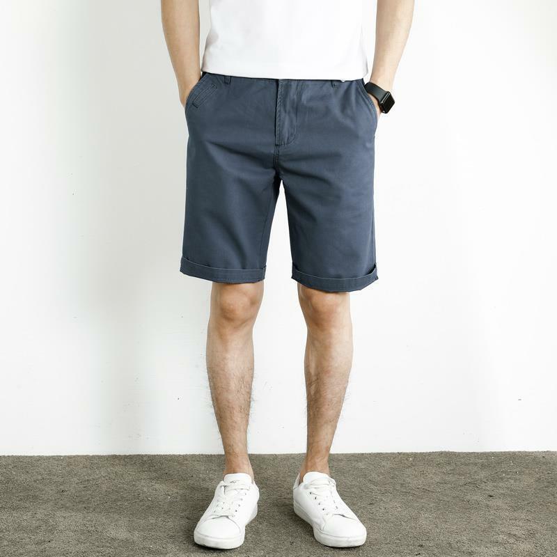 2023 Korean Style Men's Summer Business Casual Shorts Male High Quality Slim Fit Short Suit Shorts Solid Plus Size Male A55
