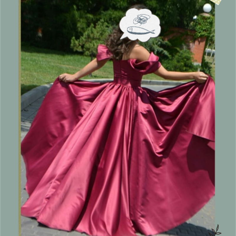 فستان سهرة ساتان طويل مثير للحفلات فساتين أنيقة عالية الخصر للحفلات الراقصة فستان وصيفة العروس ذو فتحة عالية رداء De Soiree