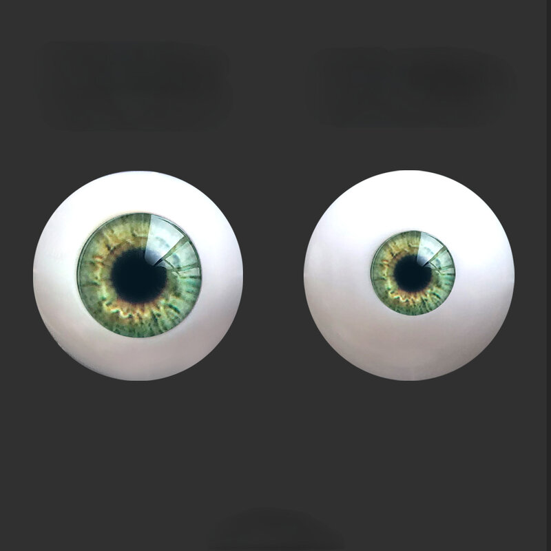 مقل العين على شكل دائري لتقوم بها بنفسك دمية ، اكسسوارات لعبة اليدوية ، سلسلة خضراء أنيقة ، 16 مللي متر