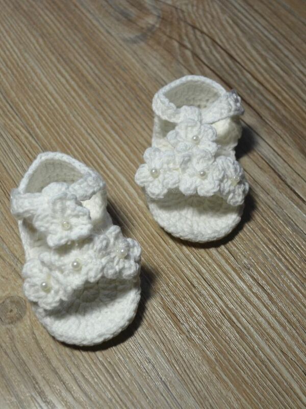 QYFLYXUEQYFLYXUE-الكروشيه حذاء طفل ، طفلة الزهور البيضاء الوجه يتخبط ، طفل حذاء طفل صغير