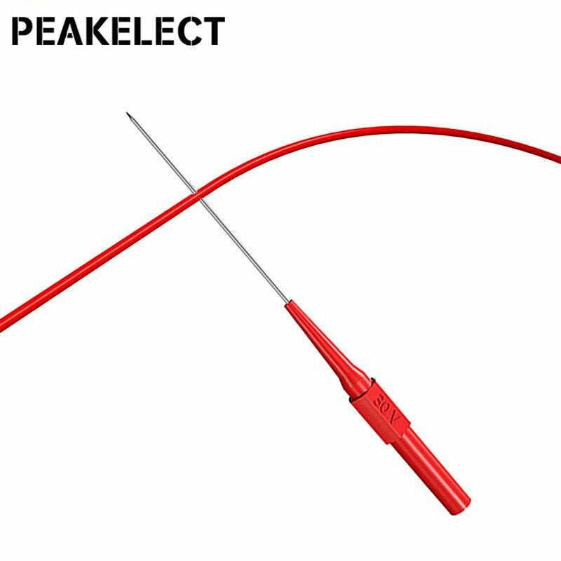 Peakelecp30009 + 10 قطعة معزول طويل الظهر التحقيق دبوس غير المدمرة اختبار التحقيق المقاوم للصدأ ثقب ثقب التحقيق 4 مللي متر جاك