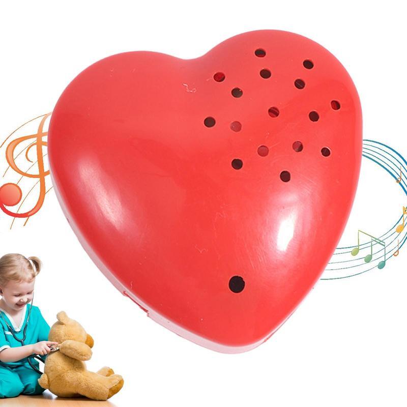 وحدة صوت قابلة للتسجيل صندوق صوت للأطفال للتحدث مع صندوق صوت بتصميم قلب لزر صوت الحيوانات المحشوة القابلة للبرمجة
