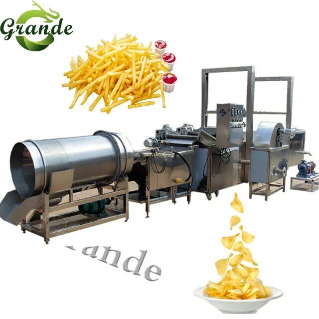 خط إنتاج صانع البطاطس ، معدات البطاطس المقلية المجمدة
