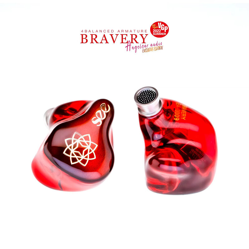 SeeAudio Bravery Edition Anniversary HiFi Earphone 4BA Balanced Armature In-Ear IEM Resin Treble Vocal Music 2Pin Detachable