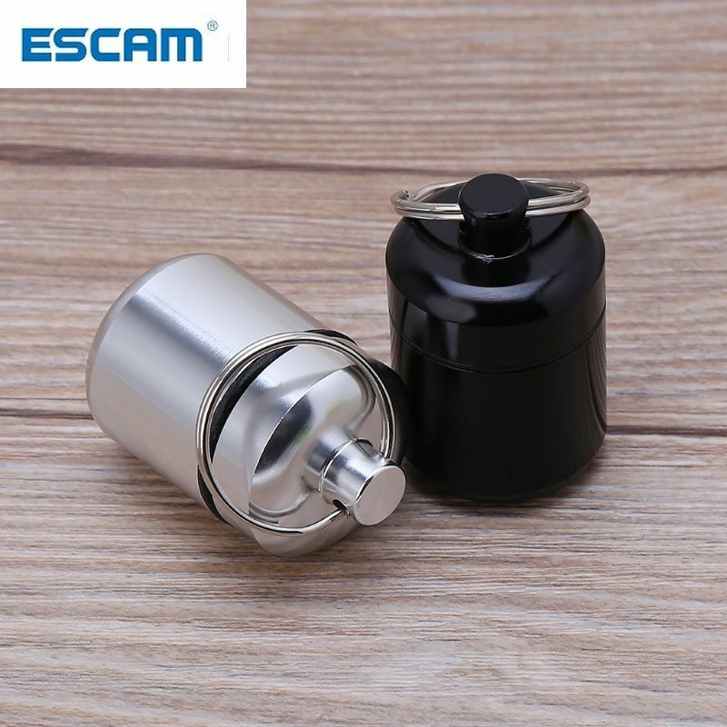 ESCAM-صندوق حبوب صغير من سبائك الألومنيوم ، وسماعات أذن ، ومحمول ، وحافظة للزجاجات ، وإلغاء الضوضاء ، وحماية السمع