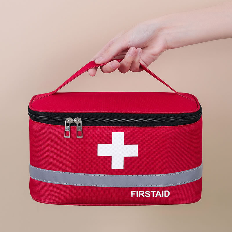 سعة كبيرة الطب تخزين حقيبة المحمولة الطبية عدة المنزل الإسعافات الأولية بقاء حقيبة حقيبة الطوارئ للسيارة