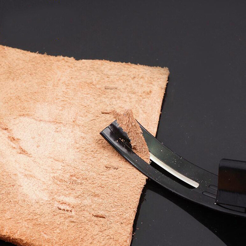 الفولاذ المقاوم للصدأ سلامة Beveler Skiver ترقق الجلود الحرفية شفرة سكين 3 شفرات لتقوم بها بنفسك طبقات أداة ل اكسسوارات الخياطة اليدوية