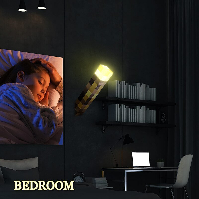 مصباح يدوي من الحجر البني مصباح يدوي مصباح ديكور لغرفة النوم ضوء ليلي LED USB شحن مع مشبك 11 بوصة هدية للأطفال