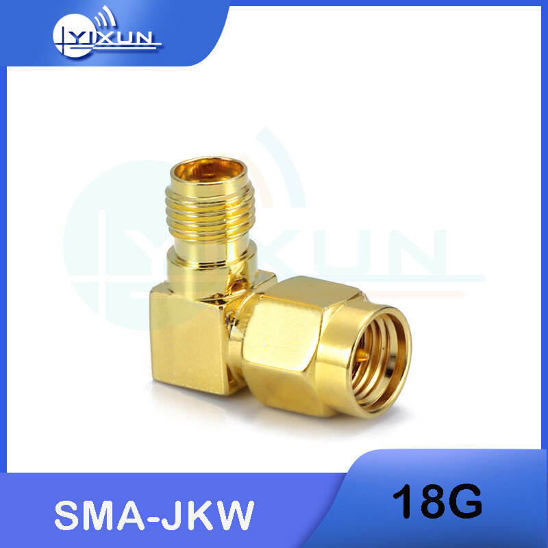 SMA-JWK L نوع SMA ذكر إلى SMA أنثى بزاوية DC-18GHz RF عالية التردد RF الميكروويف موصل اختبار محوري