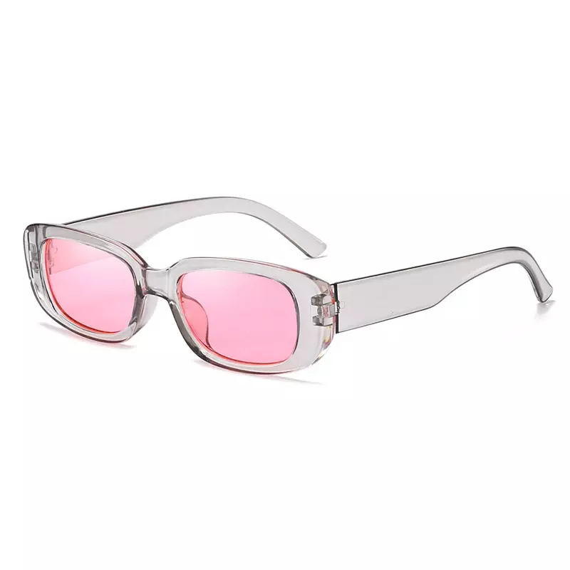 جميل الوردي اللون القلب مربع النظارات الشمسية هلام اللون نظارات الشمس UV400 حماية ظلال الصيف الطرف الديكور النساء نظارات