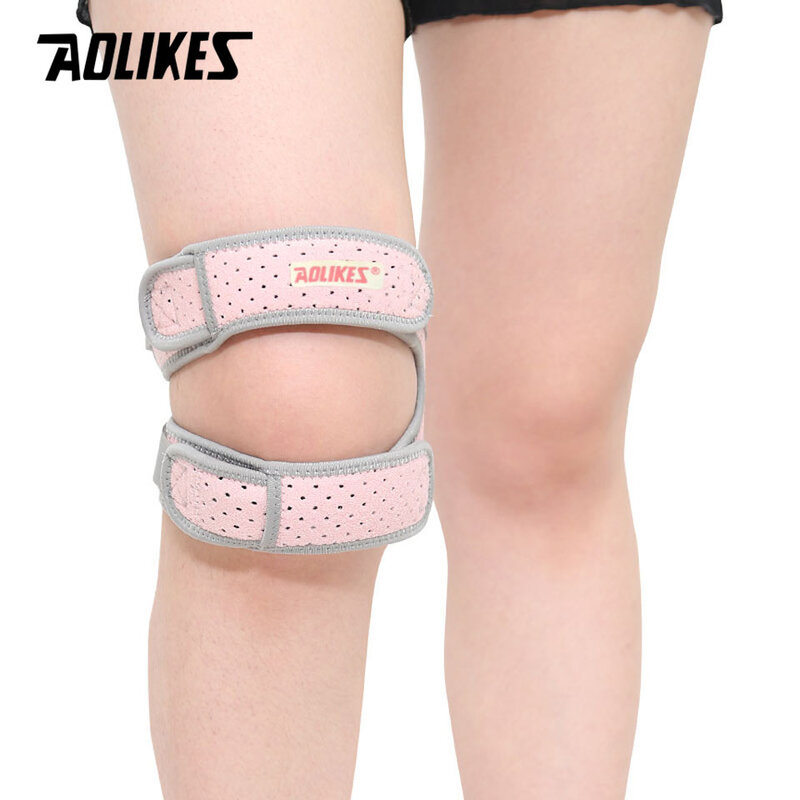 AOLIKES 1 قطعة مزدوجة الرضفة الركبة الأشرطة ، الركبة هدفين الرضفة استقرار لتخفيف آلام الركبة ، الجري ، التنس ، القفز ، التهاب المفاصل