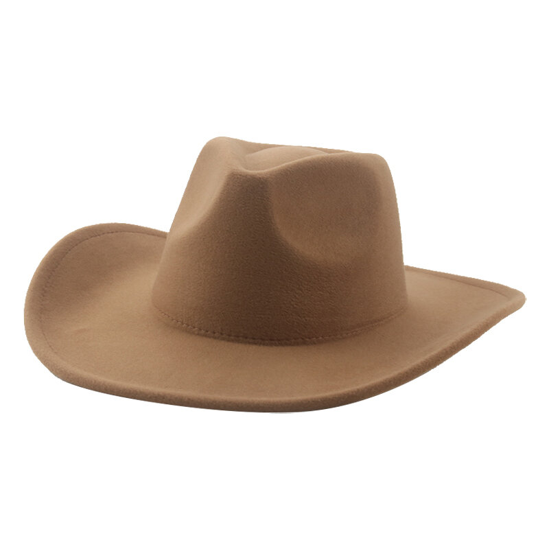 رعاة البقر قبعة القبعات للنساء رجل قبعة الصلبة بنما واسعة حافة عادية الغربية رعاة البقر الكاكي الأسود الجاز قبعات Sombrero Hombre Sombreros