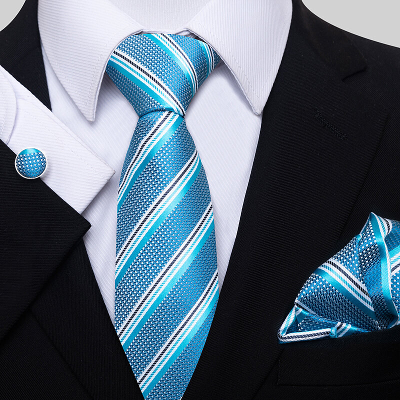 الكلاسيكية أحدث تصميم 65 ألوان التعادل منديل جيب المربعات مجموعة أزرار الأكمام ربطة القوس فيونكة ربطة العنق صندوق مخطط صالح حفلة رسمية