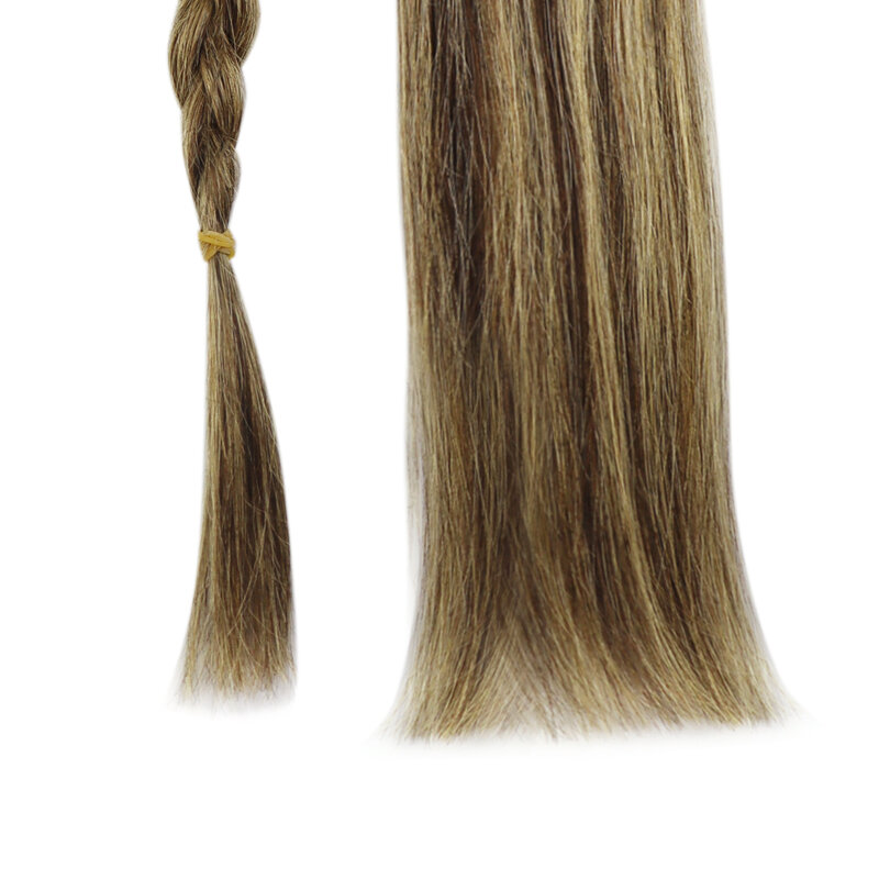 وصلات شعر بشري من Moresoo ، شعر ريمي طبيعي مستقيم ، شعر أشقر ، 10P ، 14-24in ، 25G