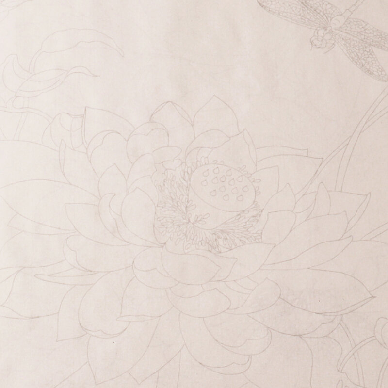 خط طلاء دقيق رسم نسخ ورقة الرسم مشروع مبتدئين اللوحة الصينية نسخ الزهور الطيور الفاوانيا
