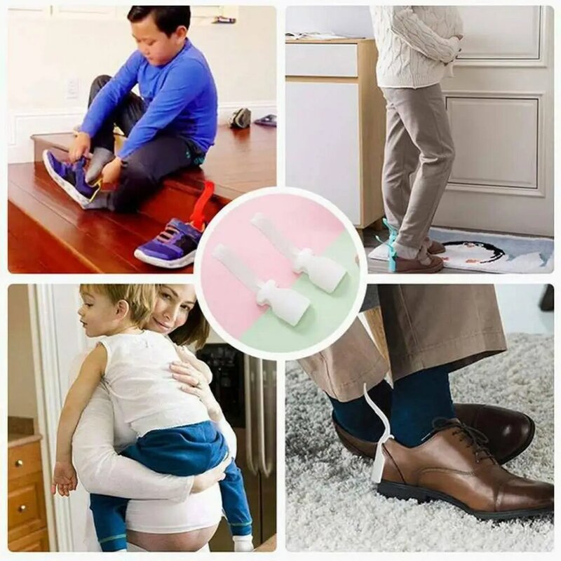 مساعد حذاء كسول محمول ، بوق حذاء مقبض ، سهل الارتداء ، سهل الارتداء ، يساعد الرجل العجوز ، الأشخاص الحوامل أو آلام الظهر
