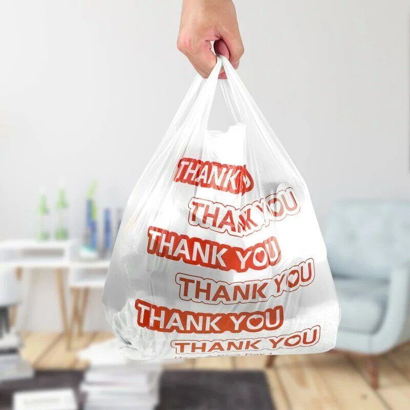 شكرا لك أكياس بلاستيكية ، مناسبة للأعمال التجارية الصغيرة متجر بقالة التجزئة ، منتج مخصص