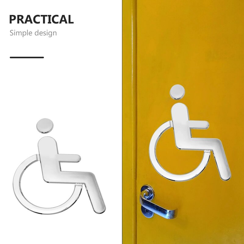 علامة مرحاض لذوي الاحتياجات الخاصة ، لافتة كرسي متحرك ومرحاض ، لافتة مرحاض
