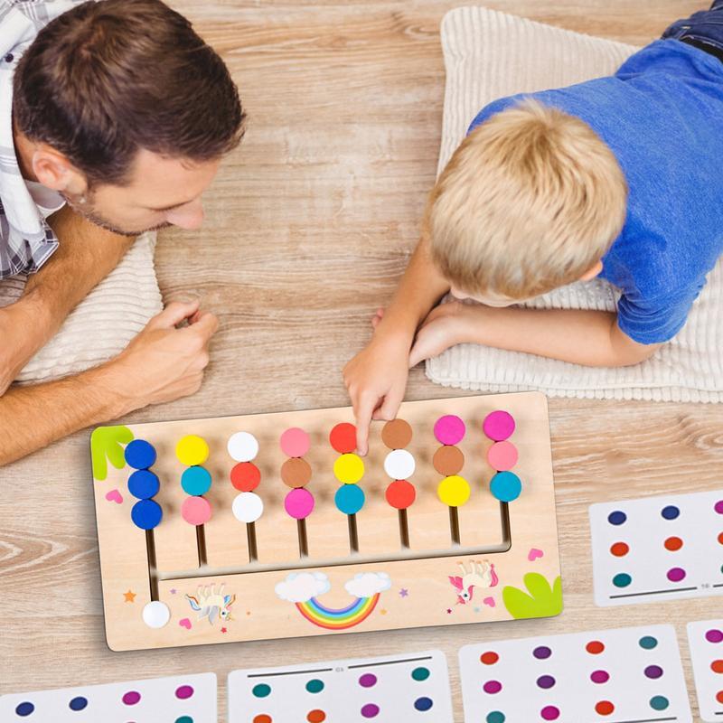 لوحة حسية ملونة للأولاد ، لعبة ألوان متطابقة ، لغز منزلق ، لعبة منطقية تعليمية ، إبداعية ، لعبة منطقية