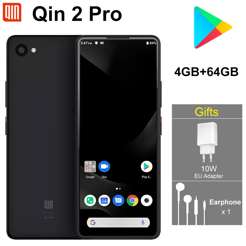 نسخة عالمية من QIN 2 Pro هاتف بشاشة كاملة ، شبكة 4G ، واي فاي ، واي فاي "، ، من من نوع Android ، SC9863A ، ميزة ثماني النواة