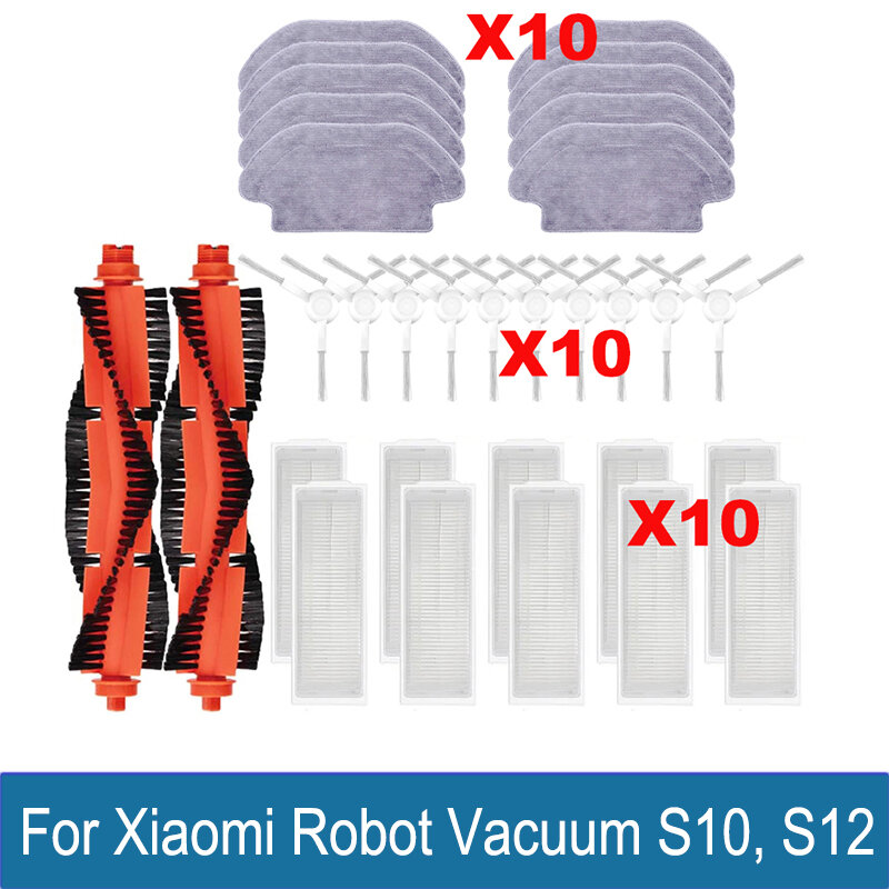 ممسحة فلتر فرشاة جانبية رئيسية لمكنسة شاو روبوت ، ملحقات قطع الغيار ، متوافقة مع شاومى S10 ، S12 ، T12 ، B106GL ، ممسحة 2S ، XMSTJQR2S ، 3C ، b106cc