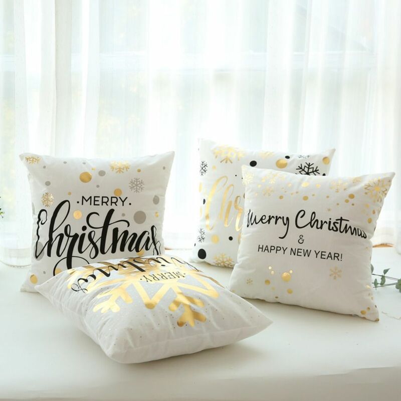 التطريز نمط عيد الميلاد وسادة يغطي ، أشجار عيد الميلاد ديكور ، أريكة الأريكة ، وسادة تغطي ، المنسوجات المنزلية ، الطرف