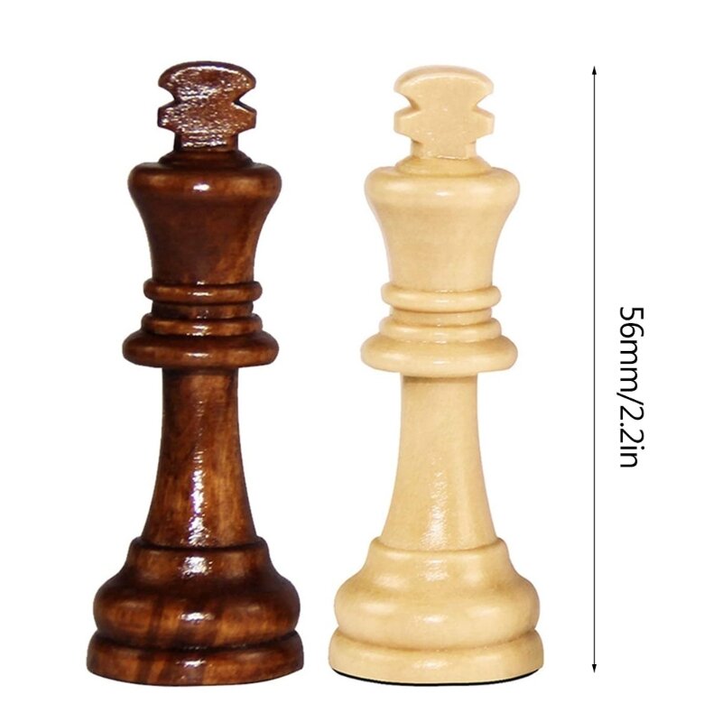 32 قطعة 2.2 بوصة الملك أرقام لعبة الشطرنج بيادق تمثال قطع استبدال مجموعة