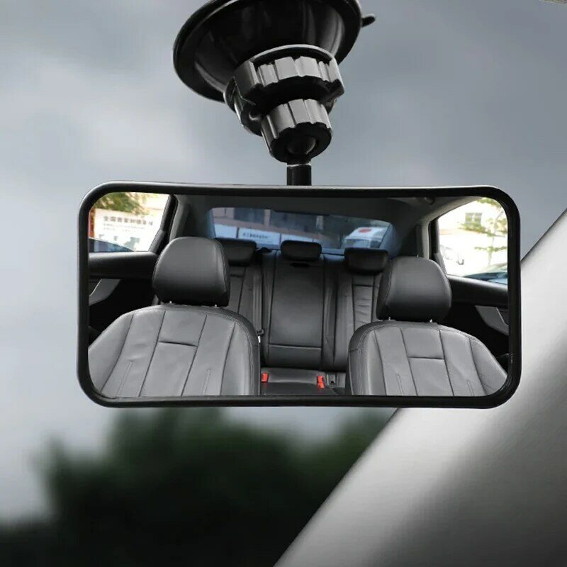 مرآة أطفال لمقعد السيارة الخلفي العالمي ، قابلة للتعديل ، مرآة الرؤية الخلفية المساعدة ، نوع كوب الشفط 360 درجة