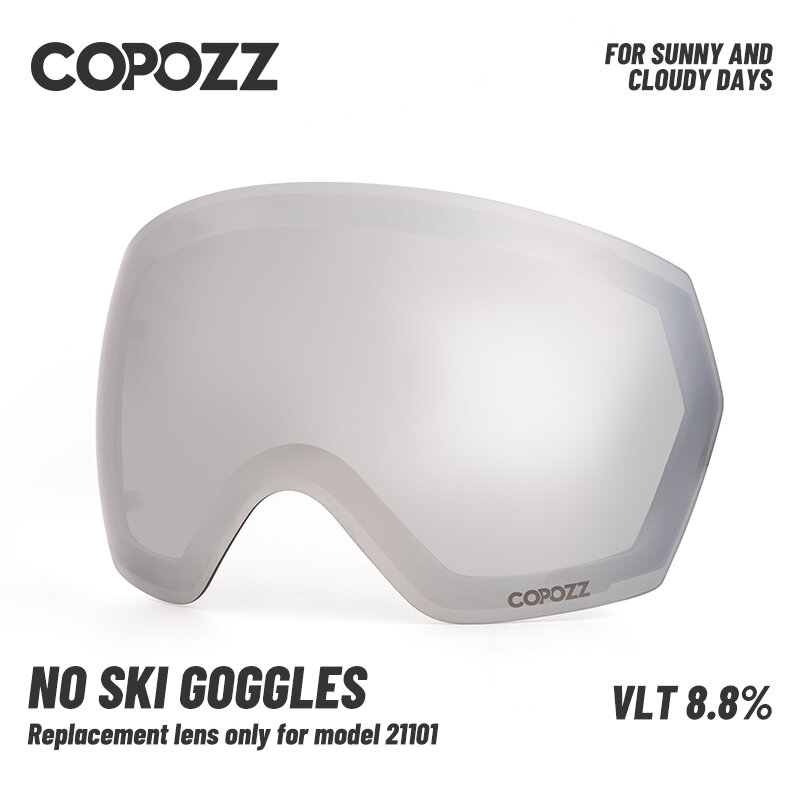 COPOZZ استبدال تزلج نظارات عدسة ل نموذج 21101 مكافحة الضباب UV400 كروية نظارات التزلج نظارات واقية من الثلج نظارات العدسات (عدسة فقط)