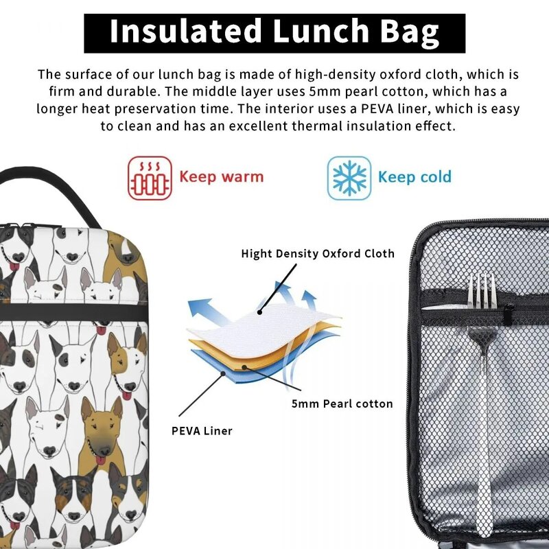 مضحك الثور الكلب نمط قابلة لإعادة الاستخدام علب الاغذية متعددة الوظائف الحيوانات الأليفة هدية برودة الغذاء الحراري معزول الغداء حقيبة مكتب العمل