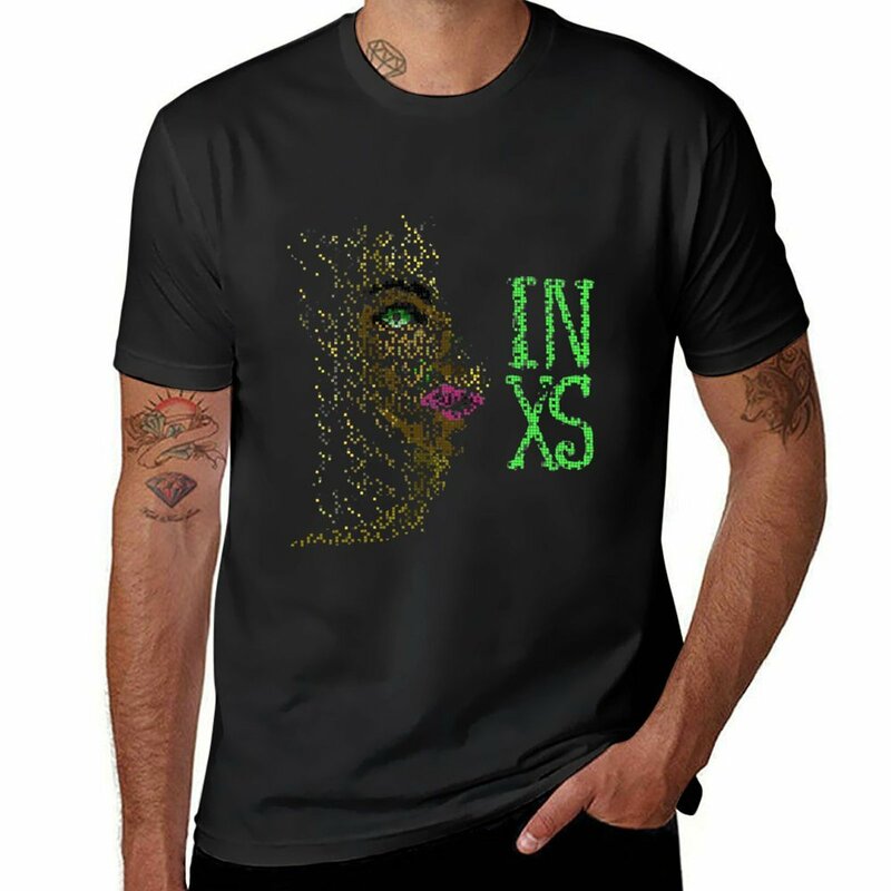 Inxs تي شيرت للرجال ، ملابس عتيقة ، نمط مضحك ، جديد