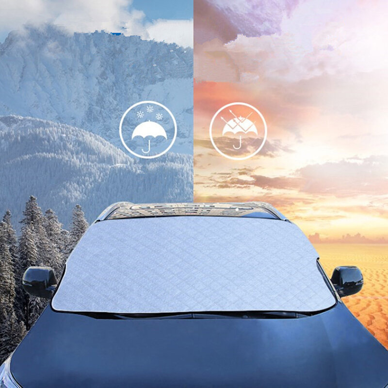غطاء الزجاج الأمامي للسيارة لفصل الشتاء ، ومكافحة الصقيع ، ومكافحة الضباب ، وحماية من أشعة فوق البنفسجية ، والشمس ، والثلج ، والجليد ، والغبار ، وإكسسوارات السيارات