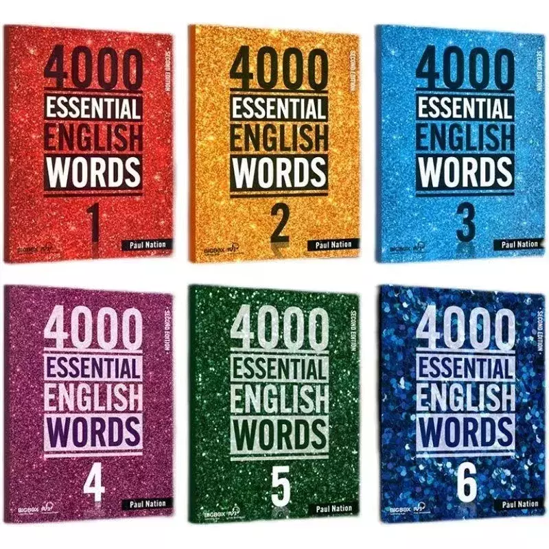 كتاب مفردات للفحص الابتدائي ، جديد ، كلمات إنجليزية أساسية ، 1 - 6 نواة ، 6 كتب لكل مجموعة
