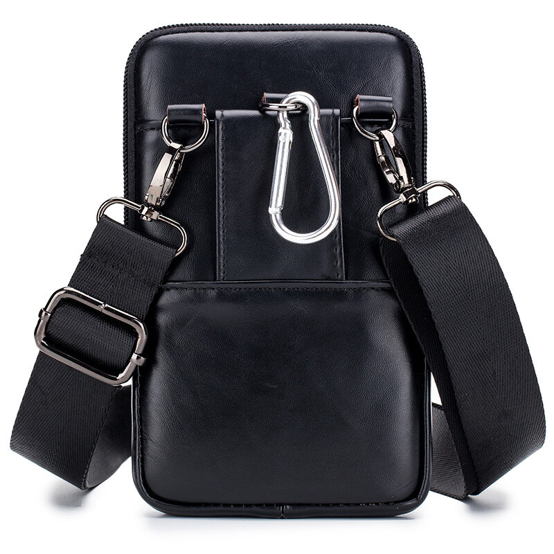 الموضة الرجال جلد طبيعي الخصر حزم الهاتف الحقيبة أكياس الخصر حقيبة الذكور صغيرة الصدر الكتف حزام حقيبة صغيرة ل 6.5 "الهاتف