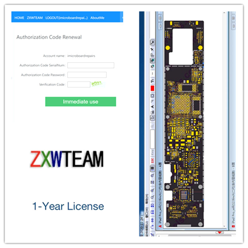 رسميا ZXW رخصة 1 سنة تفعيل Zillion X العمل التخطيطي الرسم البياني آيفون باد سامسونج المنطق مجلس Bitmap